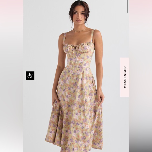 CARMEN - PEONY PRINT BUSTIER SUNDRESS - US SIZE SMALL - Picture 2 of 7